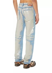 Diesel Coated Straight-Leg Jeans