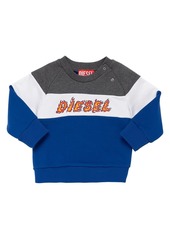 Diesel Color Block Cotton Sweatshirt W/ Logo