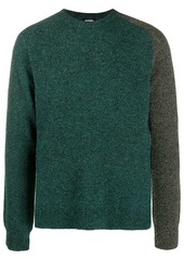 Diesel colour-block crew neck sweater