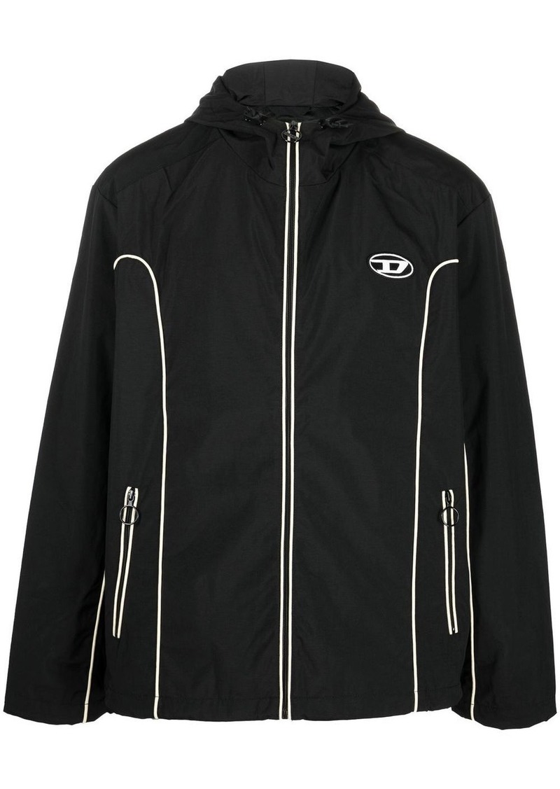 Diesel J-Hives logo-appliqué windbreaker