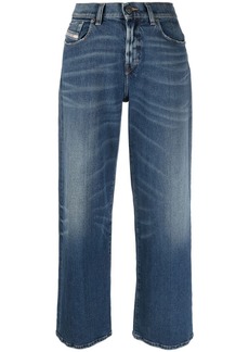Diesel crease-effect cropped jeans
