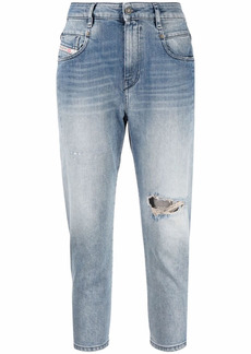 Diesel D-Fayza ripped-knee cropped jeans