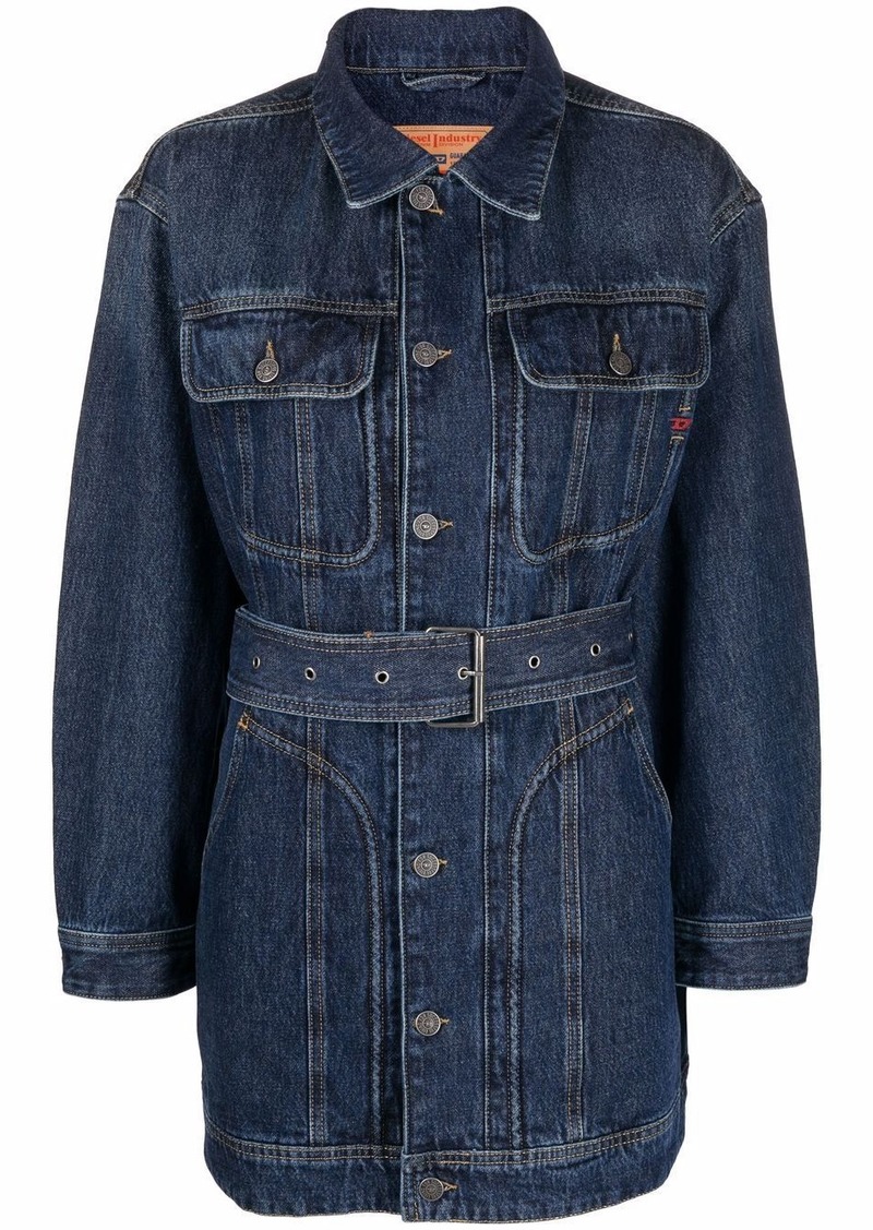 Diesel De-Flaminia belted denim jacket