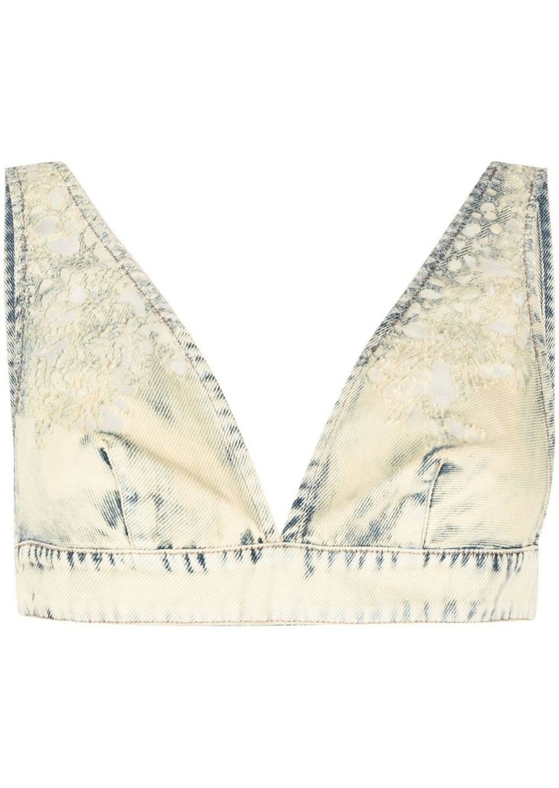 Diesel denim bra-style top