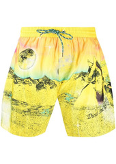 Diesel desert print swim shorts