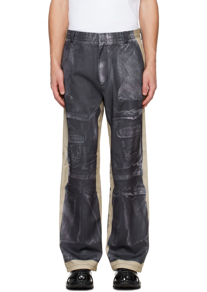 Diesel Black & Beige P-Schulz Trousers