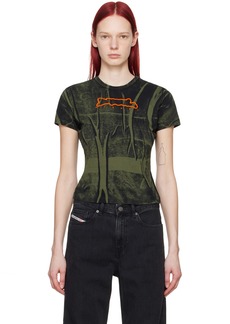 Diesel Black & Green T-Uncutie-Long-N5 T-Shirt