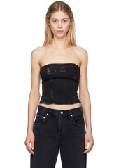 Diesel Black De-Ville Denim Tube Top