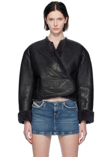 Diesel Black L-Shear Leather Jacket