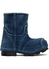 Diesel Blue D-Hammer Ch Md Denim Ankle Boots