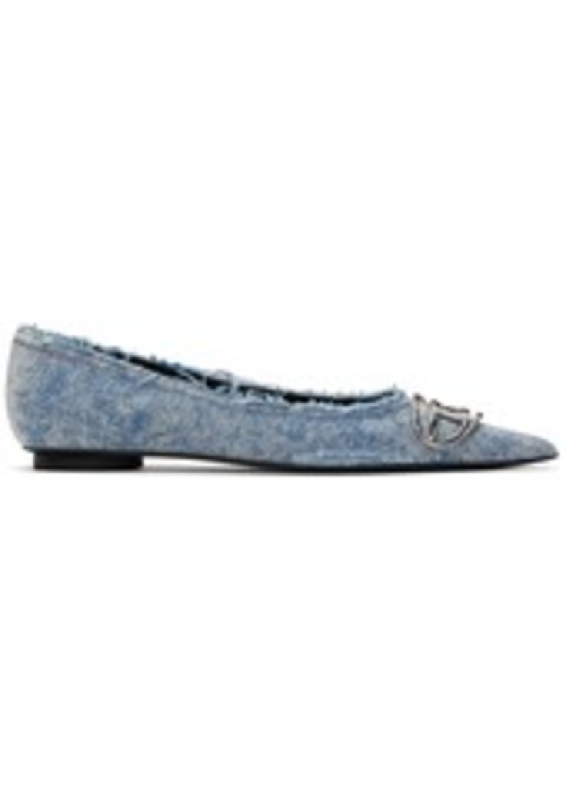 Diesel Blue D-Venus Denim Ballerina Flats