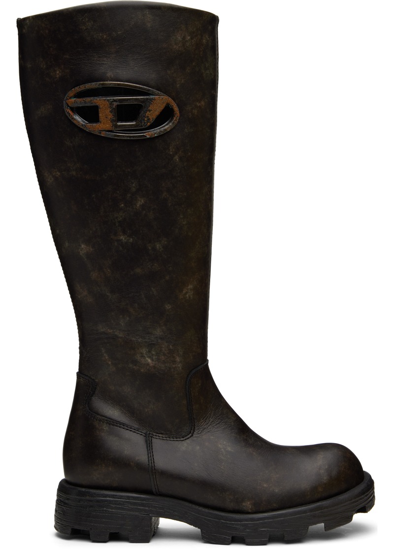 Diesel Brown D-Hammer Hb D W Tall Boots