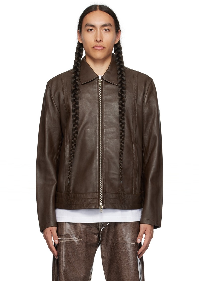 Diesel Brown L-Hudson Leather Jacket