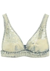 Diesel devoré denim bralette top