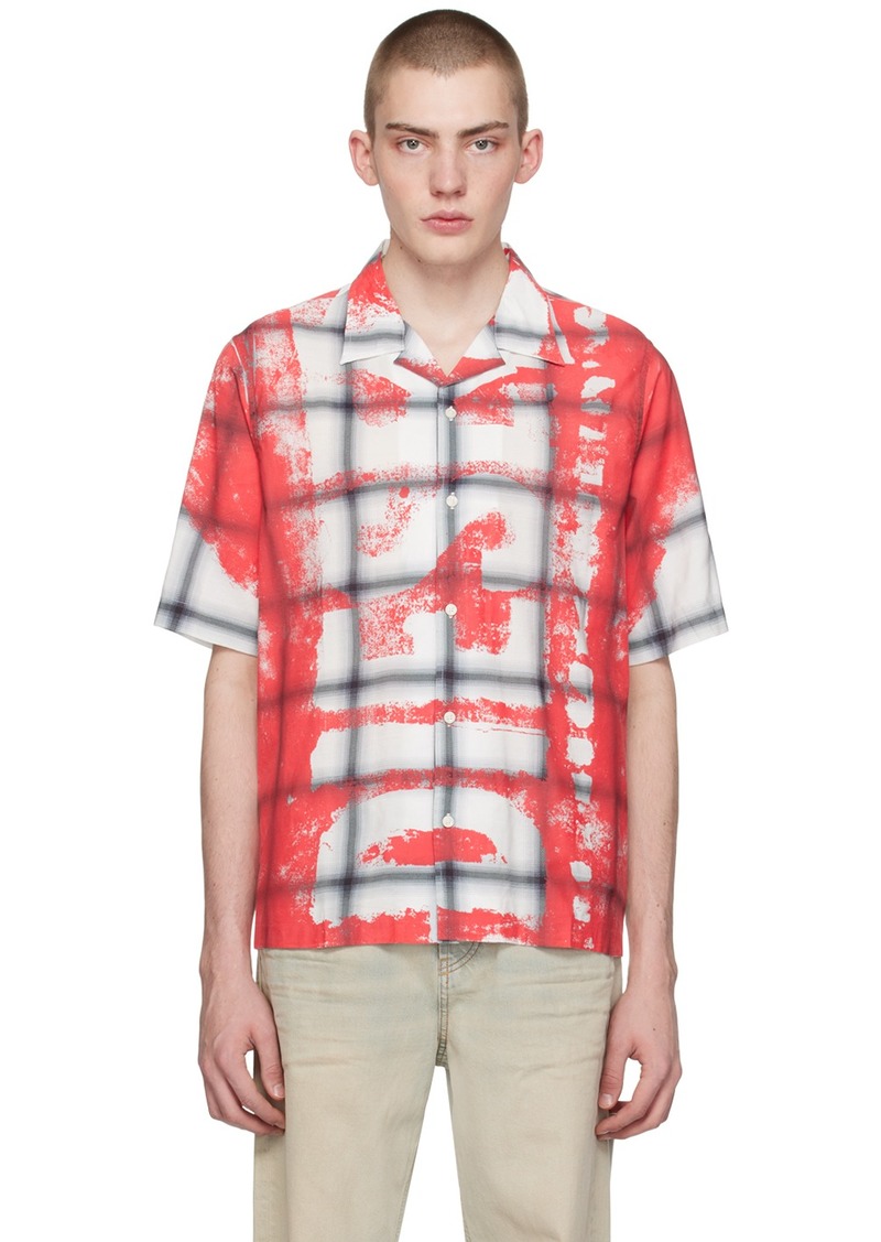 Diesel Gray & Red S-Nabil Shirt