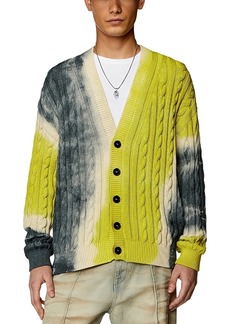 Diesel Jonny Relaxed Fit Cable Knit Cardigan Sweater
