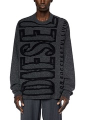 Diesel K-Floyd Wool Double Jacquard Oversized Fit Crewneck Sweater