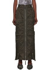 Diesel Khaki O-Crep Maxi Skirt