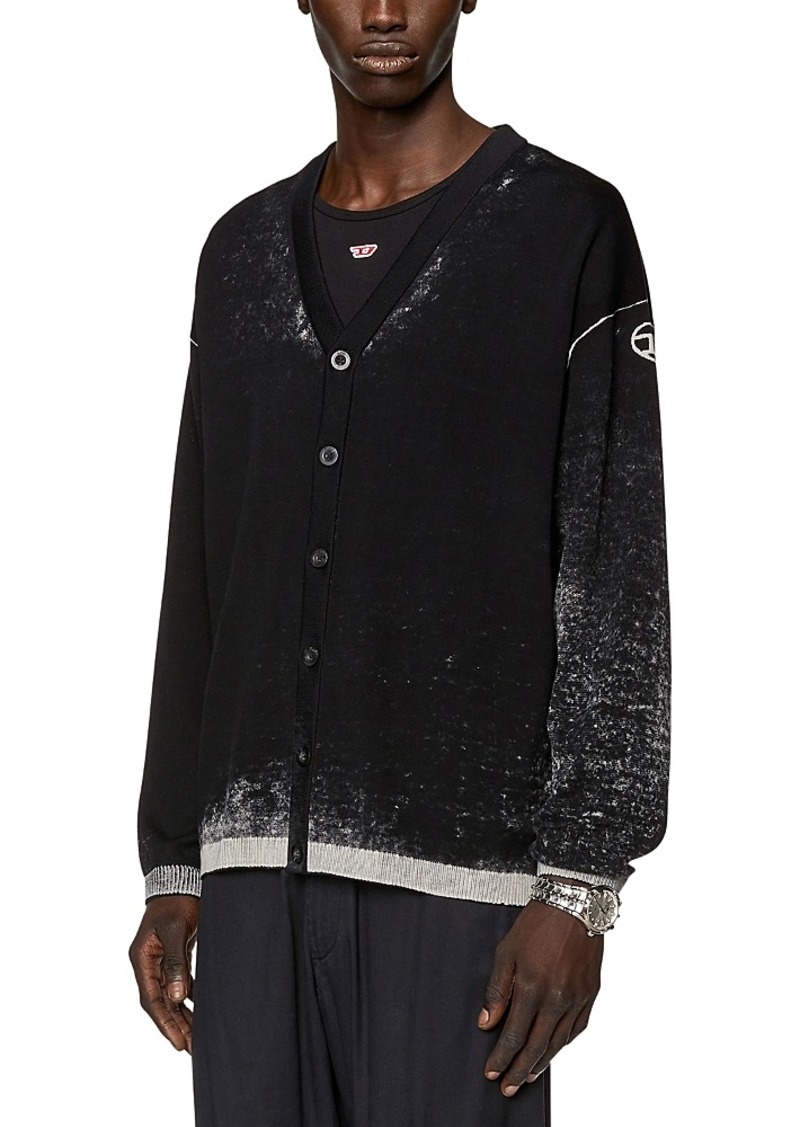 Diesel Larence Splatter Effect Cardigan Sweater