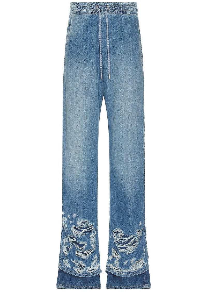 Diesel Martian Denim Wide Pants