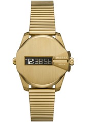 Diesel Men's Baby Chief Digital Gold-Tone Stainless Steel Bracelet Watch 32mm