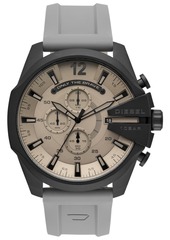 Diesel Men's Chronograph Mega Chief Gray Silicone Strap Watch 51mm