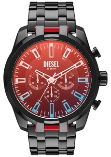 Diesel Men's Chronograph Split Black-Tone Stainless Steel Bracelet Watch 51mm
