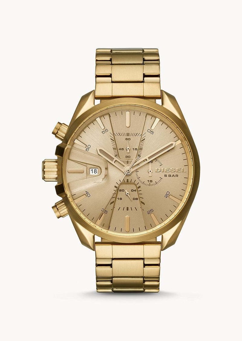 Diesel Men's MS9 Chronograph Gold-Tone Stainless Steel Watch