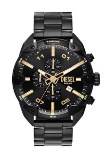 DIESEL Vert Three-hand Date Black Stainless Steel Watch for Men