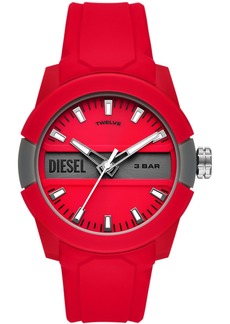 Diesel Men's Void Red Silicone Strap Watch 43mm