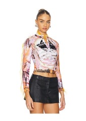 Diesel Printed Long Sleeve Button Top