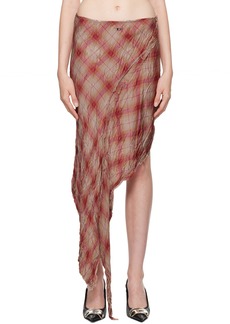 Diesel Red & Tan O-Deon Maxi Skirt