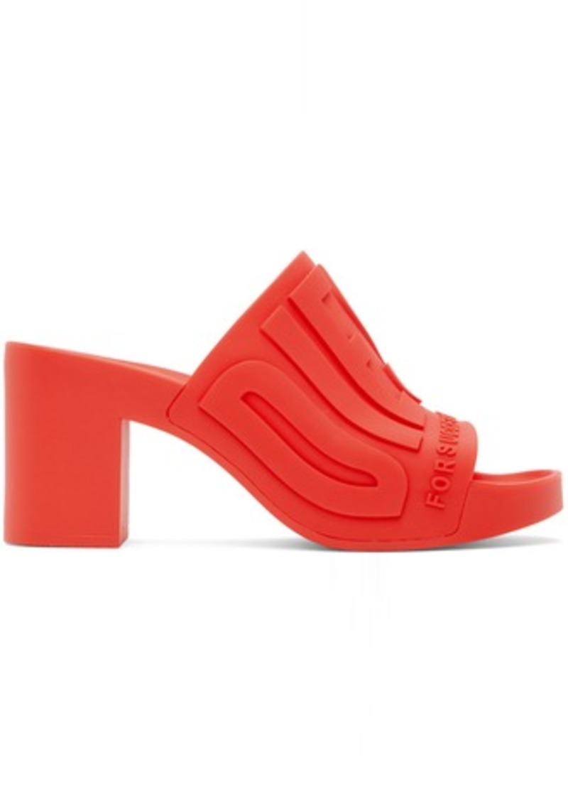 Diesel Red Sa-Pamela H Heeled Sandals