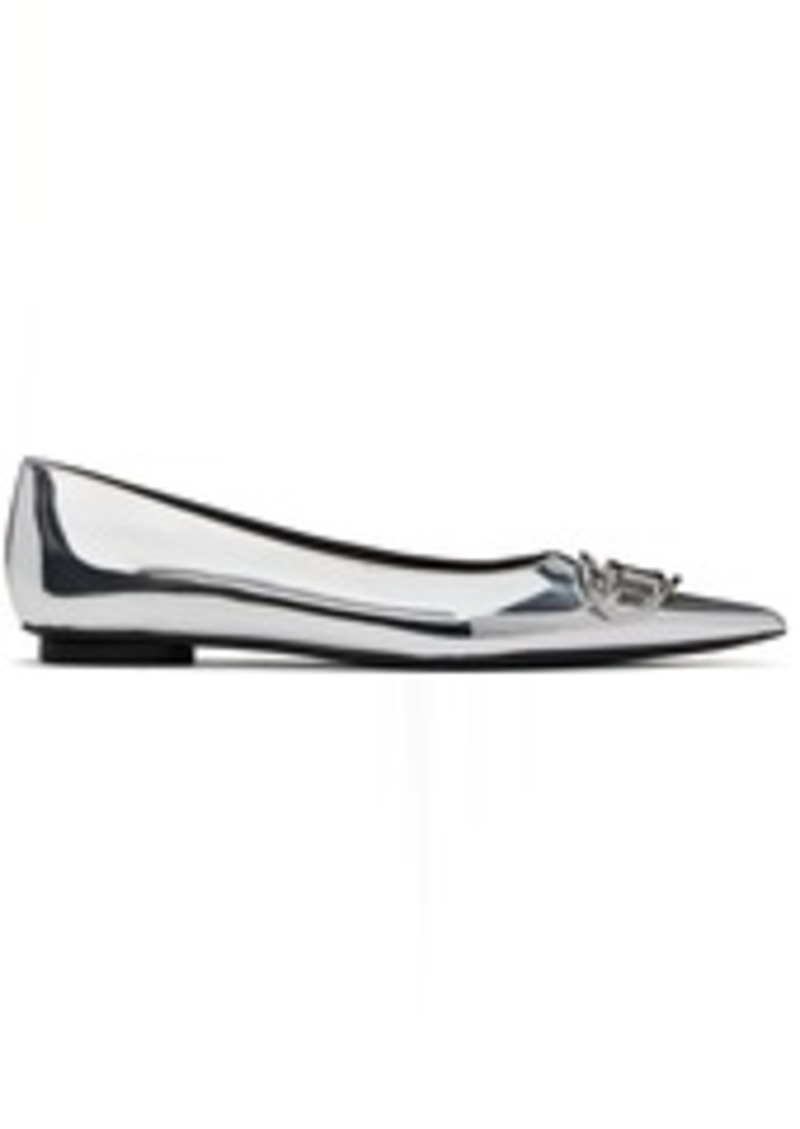 Diesel Silver D-Venus Ballerina Flats