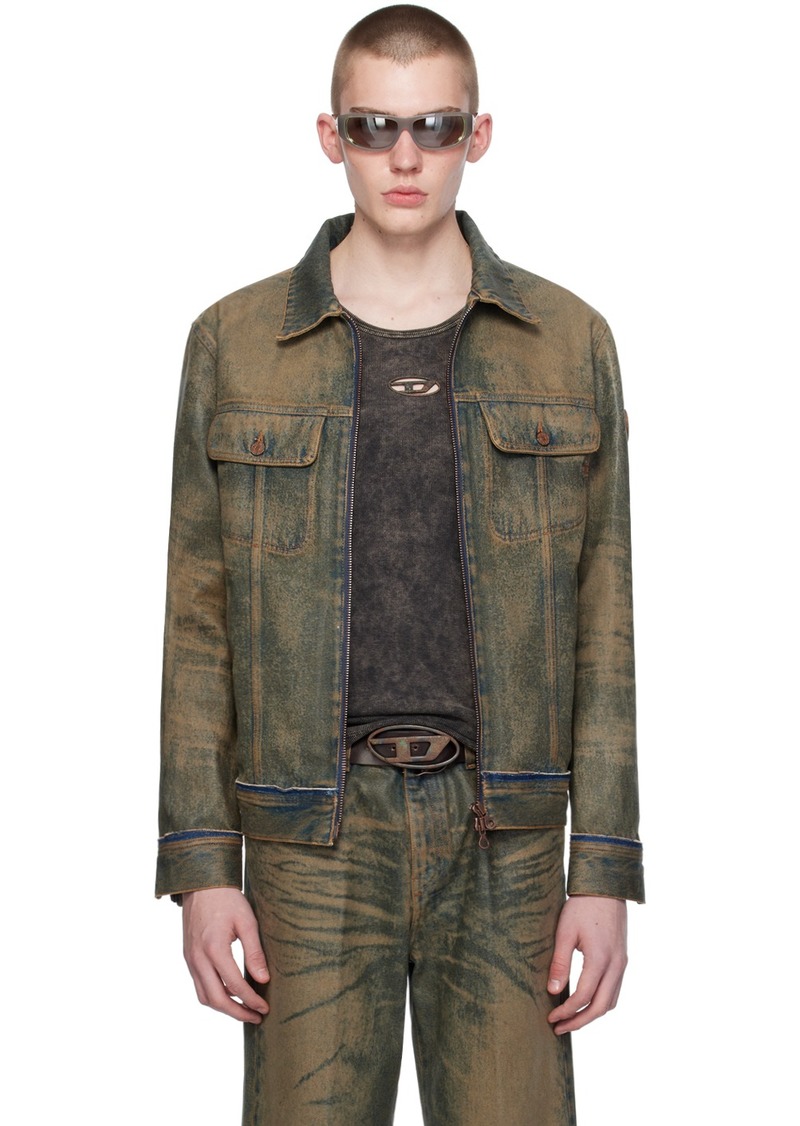 Diesel SSENSE Exclusive Brown Denim Jacket