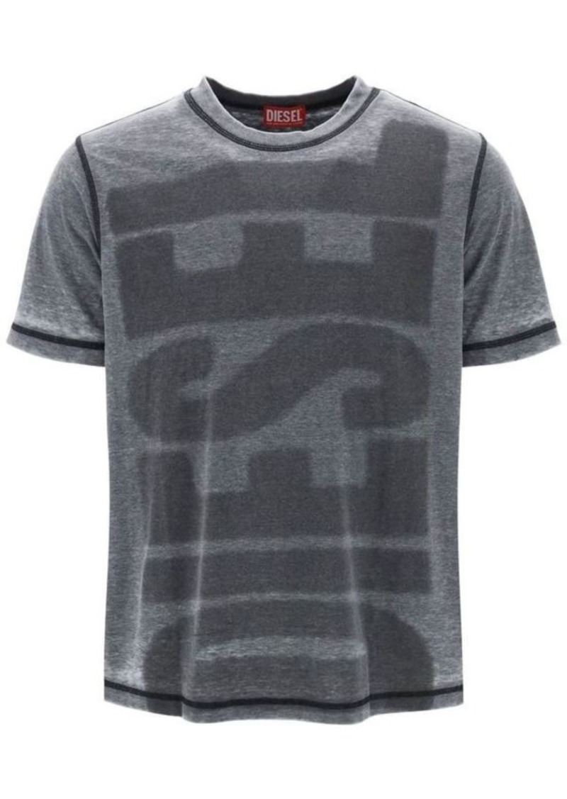 Diesel t-shirt with burn-out logo