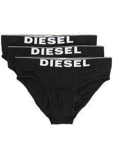 Diesel three pack logo briefs