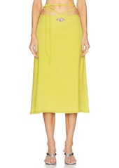 Diesel Tie Waist Midi Skirt