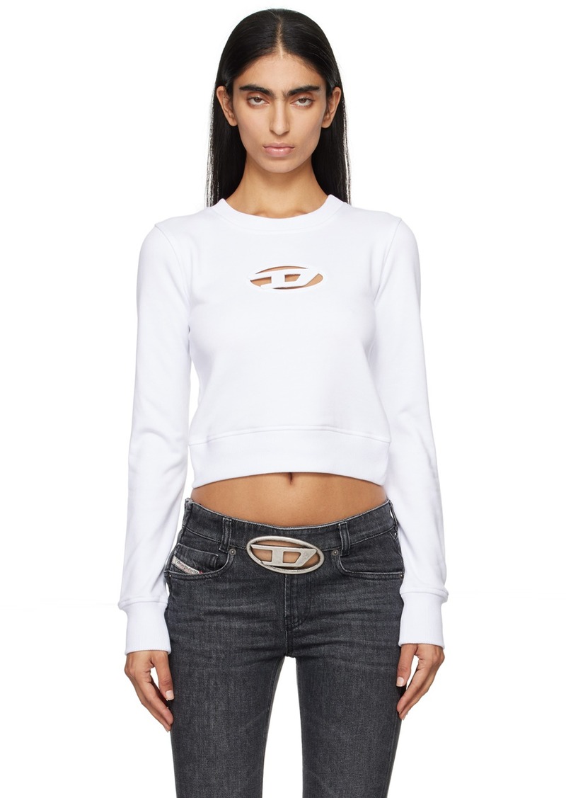 Diesel White F-Slimmy-Od Sweatshirt