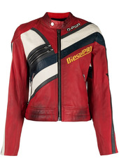 Diesel distressed-effect biker jacket