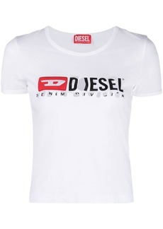 Diesel distressed logo-print cotton T-shirt
