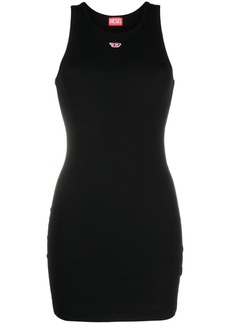 Diesel embroidered-logo ribbed-knit dress