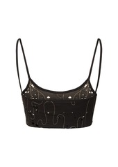 Diesel Embroidered Tulle Bra Top