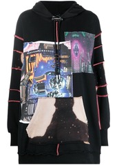 Diesel graphic-panelled hoodie dress