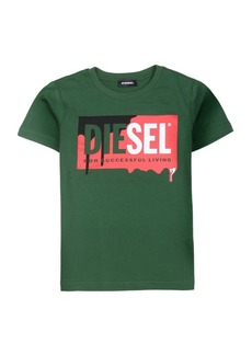 Diesel Green Drip Logo T-Shirt