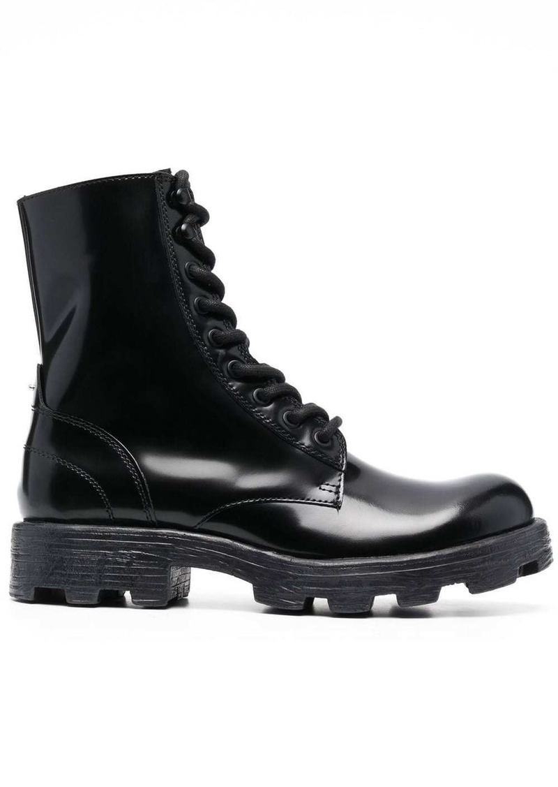 Diesel D-Hammer lace-up leather boots