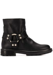 Diesel harness ring logo embossed boots