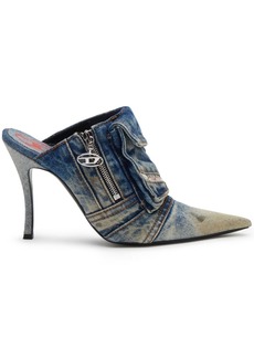 Diesel D-Venus Pocket 100mm denim mules