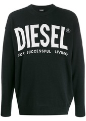 Diesel intarsia-knit logo jumper