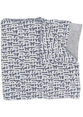 Diesel intarsia-knit logo scarf